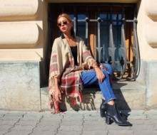 Poncho Dama "Boho" Crem by JukaFashion.ro (2018) - Img 2