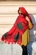 *Sal Esarfa Dama PREMIUM "London" Red (2018) - Img 1
