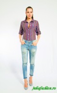 OFERTA PROMO : Camasa Carouri Dama "Miss Purple" by JukaFashion.ro cod 0093 - Img 2