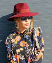 palarie femei fedora fetru dama 
