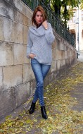 Pulover Dama "Cosmo" Grey by JukaFashion.ro cod Z5 - Img 3