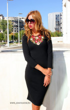 *Rochie Dama Bumbac "Juno" Black by JukaFashion.ro cod J1 - Img 7