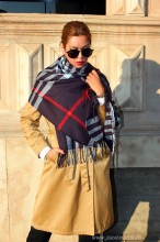 *Sal Esarfa Pashmina "British" Blue Edition by jukafashion.ro cod PRM1 - Img 1