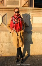 *Sal Esarfa Pashmina "British" Red Edition by jukafashion.ro cod PRM4 - Img 1