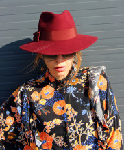 palarie femei fedora fetru dama 