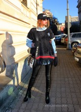 Pulover Tip Poncho "Estrella" Black by JukaFashion.ro cod ES1 - Img 2