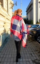 *Sal Esarfa Dama PREMIUM "London" Marine (2018) - Img 4