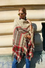 Poncho Dama "Boho" Crem by JukaFashion.ro (2018) - Img 4