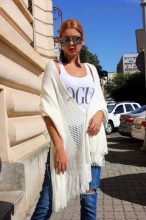Poncho Dama "Lolita" Alb by JukaFashion.ro (2018) - Img 1