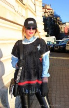 Pulover Tip Poncho "Estrella" Black by JukaFashion.ro cod ES1 - Img 1