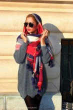 *Sal Esarfa Dama PREMIUM "London" Marine (2018) - Img 1