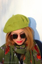 *Basca Dama "Picasso" Verde by JukaFashion.ro cod XC12 - Img 3