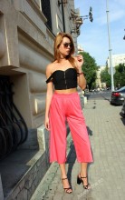 *Pantaloni Dama "Summer Mood" Fucsia  by JukaFashion.ro cod H66 - Img 3