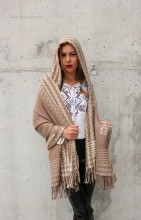 Poncho Dama "Funky" Crem by JukaFashion.ro (2018) - Img 1