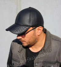 *Sapca Piele Eco Barbat "Ghetto" Black Edition - Img 1