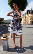 Set Dama  "Coquette" Black&White by JukaFashion.ro cod 206B - Img 7