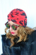 Turban Dama "Juka" Red&Black by JukaFashion.ro (2018) - Img 2