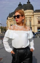 bluza office pulover dama dantela