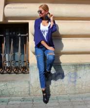 Cardigan 'Bolero" Marine Glitter by JukaFashion.ro (2018) - Img 3