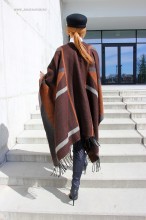 Poncho Dama "British" Maron by JukaFashion.ro (2018) - Img 4