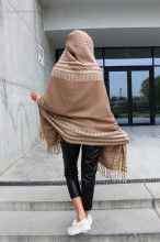 Poncho Dama "Funky" Crem by JukaFashion.ro (2018) - Img 3