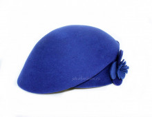 *Basca tip Toca "Brigitte" Electric Blue by JukaFashion.ro - Img 3