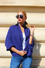 Cardigan 'Bolero" Marine Glitter by JukaFashion.ro (2018) - Img 1