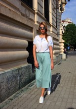 *Pantaloni Dama "Summer Mood" Mint  by JukaFashion.ro cod H68 - Img 2