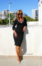 *Rochie Dama Bumbac "Juno" Black by JukaFashion.ro cod J1 - Img 2