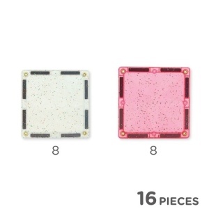 16 piese – plăci strălucitoare pentru construcții creative