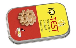 Fr_17122-Joc logic IQ 3D Puzzle lemn de bambus  in cutie metalica, Fridolin