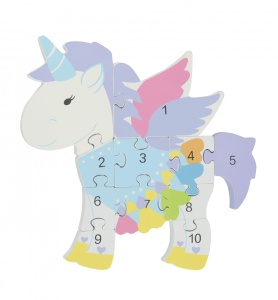 Puzzle din lemn unicorn, Orange Tree Toys