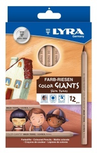 Set cu 12 creioane nuante de piele, Lyra Color Giants - Img 4