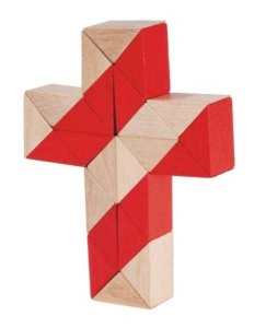 Fr_17307-Test IQ Puzzle 3D din lemn de bambus, Fridolin