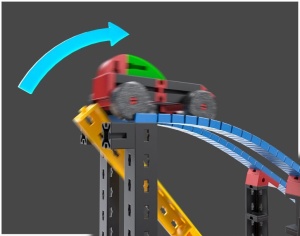 551588 Kit STEM de construit 3 modele de reactii in lant Fischertechnik