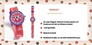 DD00421-Ceas de mana penru fete rezistent la soc, Djeco