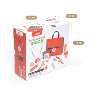 UM_1346 Joc de rol cu accesorii de doctor din lemn  Umu Toys