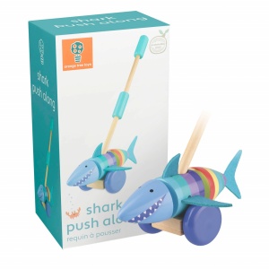 Jucarie de impins rechinul vesel, Orange Tree Toys - Img 6
