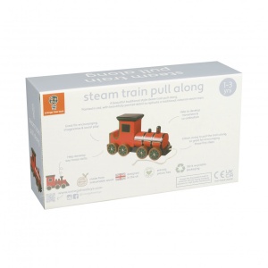 Jucarie de tras Locomotiva cu aburi, Orange Tree Toys - Img 5