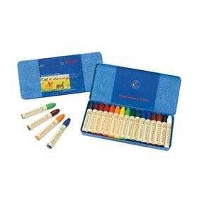 Creioane cerate Stockmar set de 16 buc, in cutie metalica