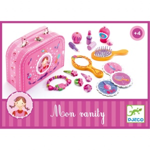 DJ06552-Trusa de machiaj cu accesorii din lemn, Djeco