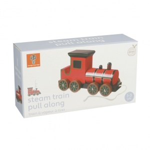 Jucarie de tras Locomotiva cu aburi, Orange Tree Toys - Img 2