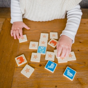 OTT25044_Joc de memorie din lemn cu vietatiile marii, Orange Tree Toys 