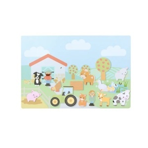 Include fermier, animale, iaz detașabil și pajiște. Fără plastic, educativ și creativ.