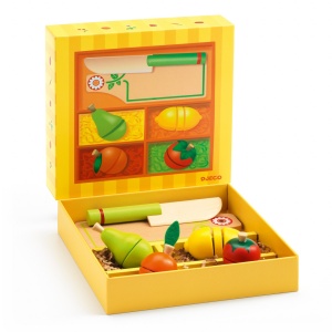 DJ06526-Fructe si legume din lemn de feliat, Djeco