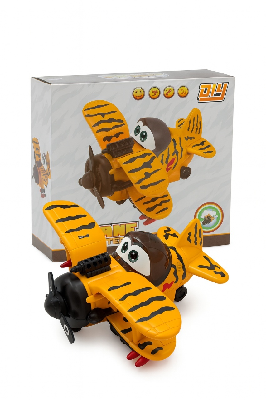 Avion Jucarie cu Lumini, Sunete si Miscare , Model Fighter Tiger, 17.3x16.8x9.3 cm