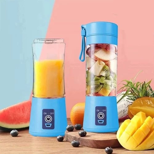 Blender portabil electric pentru smoothie si sucuri, reincarcabil USB 2000mAh, albastru 3