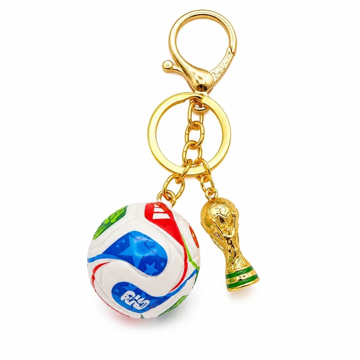 Breloc Minge de Fotbal cu Lumini LED Multicolore și Trofeu, Baterii Incluse, Accesoriu pentru Chei 2