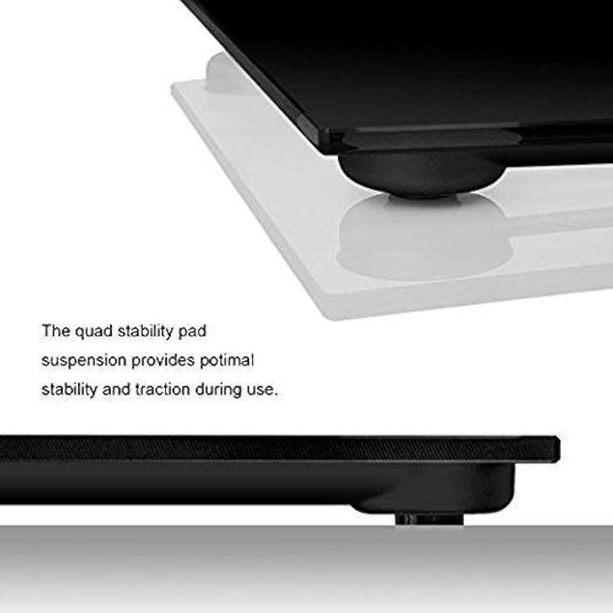 Cântar de baie digital din sticlă, negru, cu display LCD mare 5