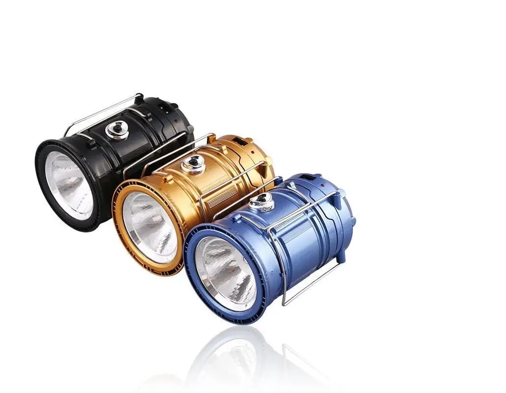 Lanteră reîncărcabilă de camping MH-5800T, plastic durabil, LED 6+1, albastră 3